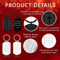 Miss Chipmunk Football Bible Verse Keychain Luke 1:37 Black Stainless Steel