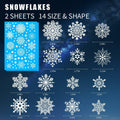 AHEONLAR 142PCS Christmas Window Static Cling Stickers Waterproof White Vinyl