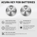 KKNCO Key Fob Battery Replacement for Acura Smart Remote Pack of 2 Batteries