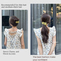 Mevnccola 6 Pack 4.1" Floral Matte Hair Claw Clips Non-Slip Multi-Color