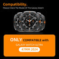 Arsfit Titanium Band Compatible Samsung Galaxy Watch Ultra 47MM Black