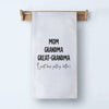 XUISWELL Grandma Gifts Kitchen Towels Great Grandma 16x24 Inch