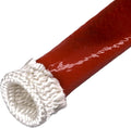 Ummickl 1" ID Silicone Coated Fiberglass Heat Sleeve 3.3ft Red