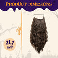 UQJE Long Curly Brown Wizard Beard Adult Cosplay Halloween One Size