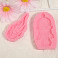 ICNYEKl 5 Pcs Cartoon Chocolate Fondant Silicone Molds Cake Decor Baking