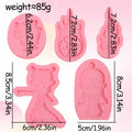 ICNYEKl 5 Pcs Cartoon Chocolate Fondant Silicone Molds Cake Decor Baking
