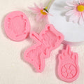 ICNYEKl 5 Pcs Cartoon Chocolate Fondant Silicone Molds Cake Decor Baking