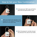 Coipdfty 3-Digit Combination Lock with Flexible Steel Cable Waterproof Black 1