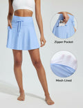 baleaf Women's Swim Skirt High Waisted Tummy Control Light Blue Size 2XL