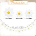 YQQYG Daisy Banner Garland 4 PCS White Paper Party Decor
