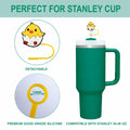 STRACOUPI Silicone Straw Covers for Stanley Cup 2PCS Black Reusable