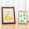 Suartus Christmas Stencils 16pcs Pine Trees Snowflake Elk Santa Reusable