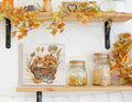 ULEGIE Fall Autumn Wood Box Sign Pumpkin Thanksgiving Decor 5x5 Inch