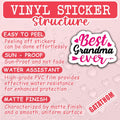 GATATHOM Volleyball Mom Sticker Decals Waterproof Vinyl 3"x1.8" 3pcs