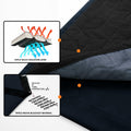 Deconovo Blackout Door Curtain Double Layer Insulated Navy 38x80 1 Panel