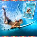 Yuntau Swimming Coach Frame Plaque Blue Wood Chips Signature Pen Gift