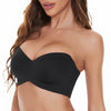 Woobilly Strapless Non Padded Push Up Convertible Bra Black Size 44F