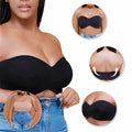 Woobilly Strapless Non Padded Push Up Convertible Bra Black Size 44F