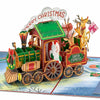 POPWOW Christmas Gingerbread Train 3D Pop Up Card 5x7 with Envelope
