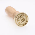 QINGNING Alphabet Brass Wax Seal Stamps with Wood Handles Color W