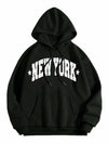 LilyCoco Women's Oversized Graphic Hoodie Sweatshirt Black Size L