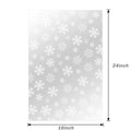 Kolewo4ever Christmas Snowflake Cellophane Bags 20pcs 16x24in Red Floral