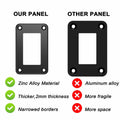 CECINIR 1 Way Zinc Alloy Silver Flush Mount Panel Button Switch Holder