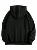 LilyCoco Women's Oversized Graphic Hoodie Sweatshirt Black Size L