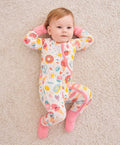 SUZEL Baby Bamboo Pajamas Footless Romper Ice Cream Size 3-6M