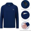 UVSAI Men's UPF 50+ Hoodie Shirt Long Sleeve Vented Tee Blue Size 2XL