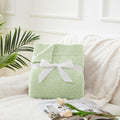 CYMULA Knit Throw Blanket Mint Green Lightweight Plush 50x60 inches