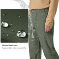 tectop Men's Hiking Cargo Pants Quick-Dry Water-Resistant Gray Size XXL