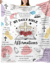 HEIFAM Bible Affirmations Blanket Inspirational Christian Gift 60x80