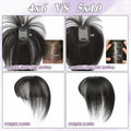 BUPPLER 360° 3D Hair Topper with Bangs for Thinning Hair 4x6 Brown Black-1B