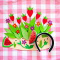 Sluswallow Watermelon Strawberry Plush Hairband Headband Red Cloth Accessory