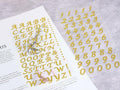 PPhtony 6 Sheets Glitter Alphabet Number Stickers Self-Adhesive Silver