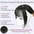 BUPPLER 360° 3D Hair Topper with Bangs for Thinning Hair 4x6 Brown Black-1B