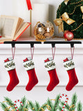 EBANKU Christmas Stocking Holders Set of 2 Gold Stainless Steel Mantle Hangers