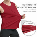 Haimont Men's UPF 50 Rash Guard Swim Tank Top Workout Muscle Tee Red Size M