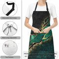 CIAIDU Art Colorful Mushroom Kitchen Bib Apron with 2 Pockets Size 28x33in