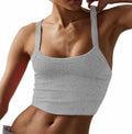 AKMESXAY Womens Ribbed Crop Tank Top Racerback Black Size L