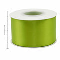 Simplegoal Double Face Olive Green Satin Ribbon 2in x 50yd Polyester
