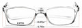 PESMUKO Magnetic Reading Glasses Adjustable Front Connect Clear G1 +3.50