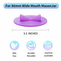 YOBNKU Fermentation Lids Silicone Airlock Caps Green 4 Pack Wide Mouth Jar