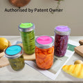YOBNKU Fermentation Lids Silicone Airlock Caps Green 4 Pack Wide Mouth Jar