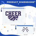 SOIDRAM 2 Pcs Cheer Makeup Bag Zipper Pouch Blue/Silver Plastic
