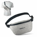 Rasfalo Fanny Pack Crossbody Bag Adjustable Belt Large Black Style 02