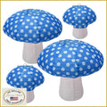 Lotus Mann 3PCS Large Navy Blue Mushroom Paper Lanterns Rustic Birthday Decor