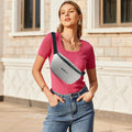 Rasfalo Fanny Pack Crossbody Bag Adjustable Belt Large Black Style 02