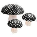 Lotus Mann 3PCS Large Navy Blue Mushroom Paper Lanterns Rustic Birthday Decor